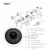 Турбинка верхняя (и она же, нижняя) для вентилятора фена LEISTER TRIAC S,ST